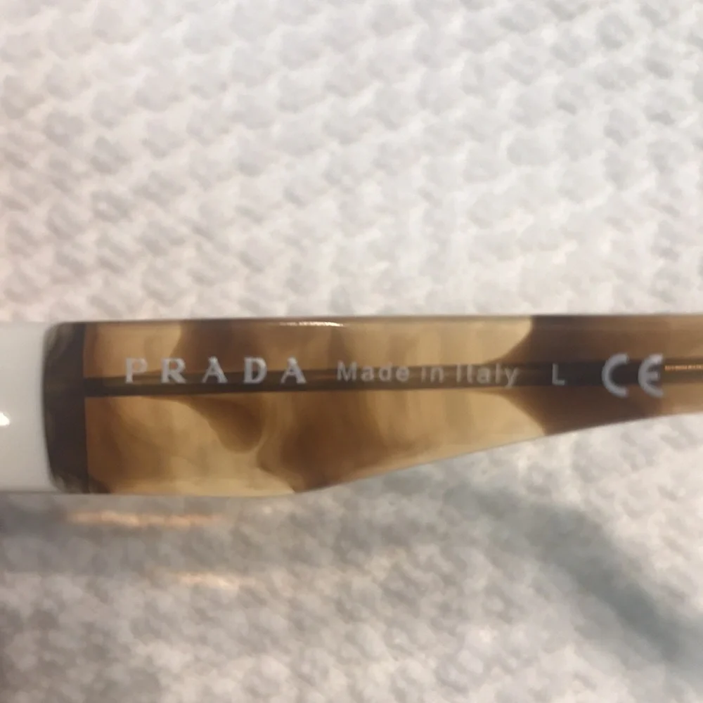 Rare discontinued Prada 11T striped dark brown womens sunglass. New with tags. - Picture 5 of 9